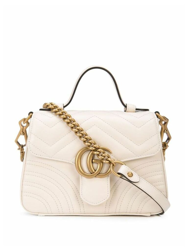 Gucci GG Marmont mini top handle bag - White