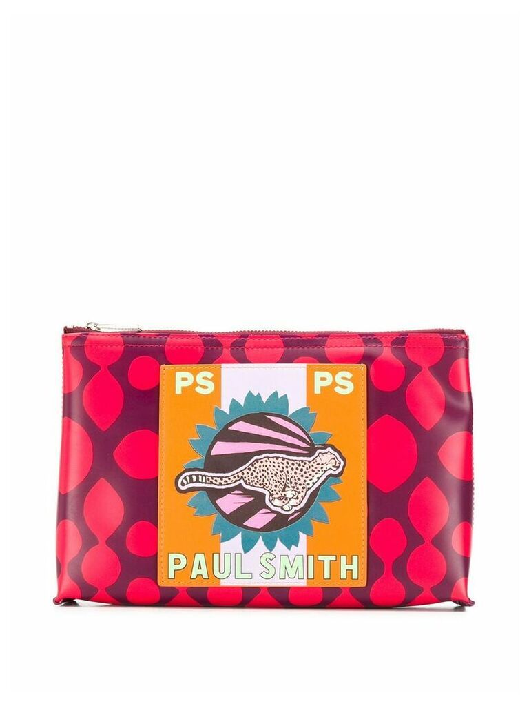 PS Paul Smith cheetah print clutch bag - PURPLE