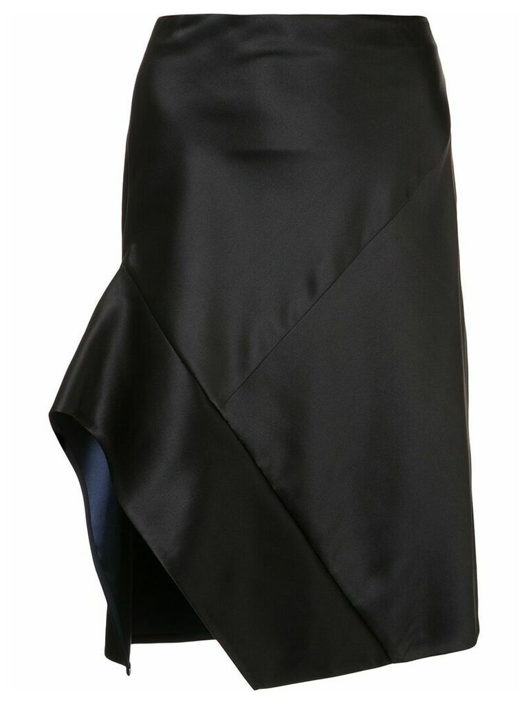 Narciso Rodriguez contrast trim asymmetric skirt - Black