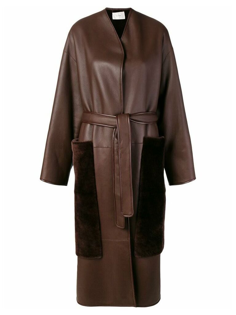 The Row belted midi coat - Brown