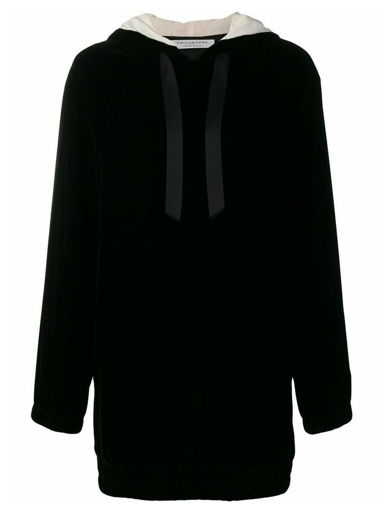 Philosophy Di Lorenzo Serafini short hooded dress - Black