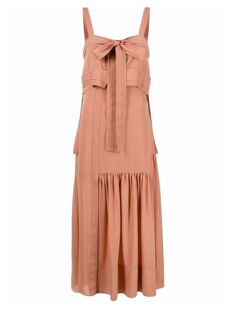 3.1 Phillip Lim bow detail flared dress - PINK