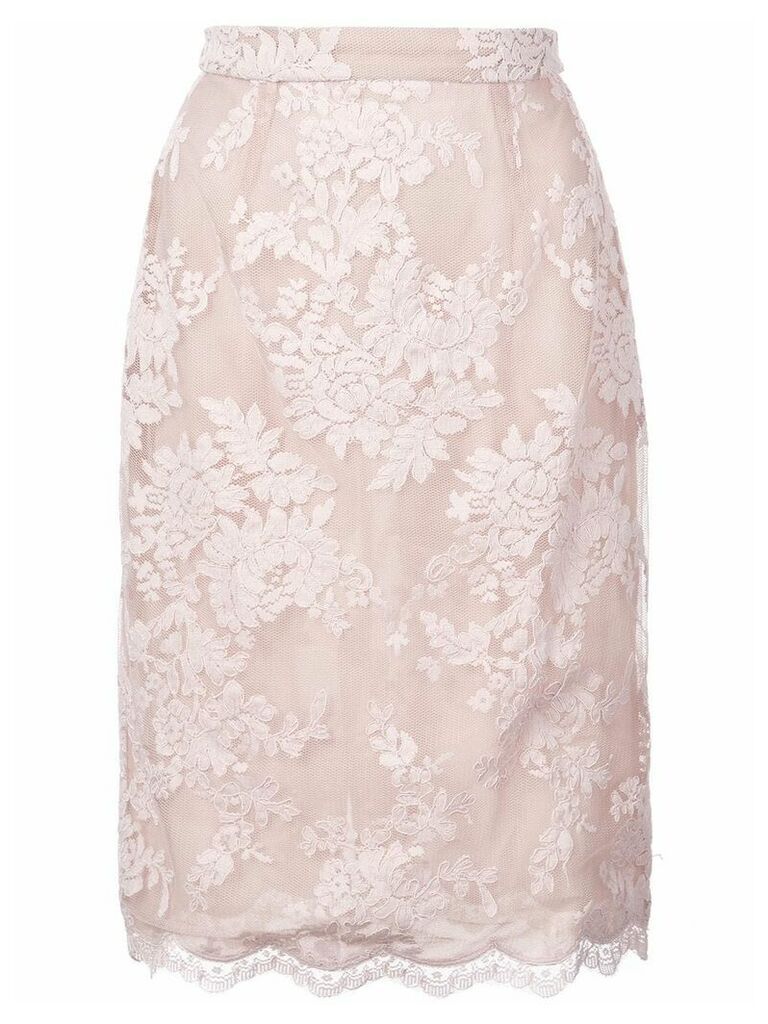 Marchesa lace detail skirt - PINK