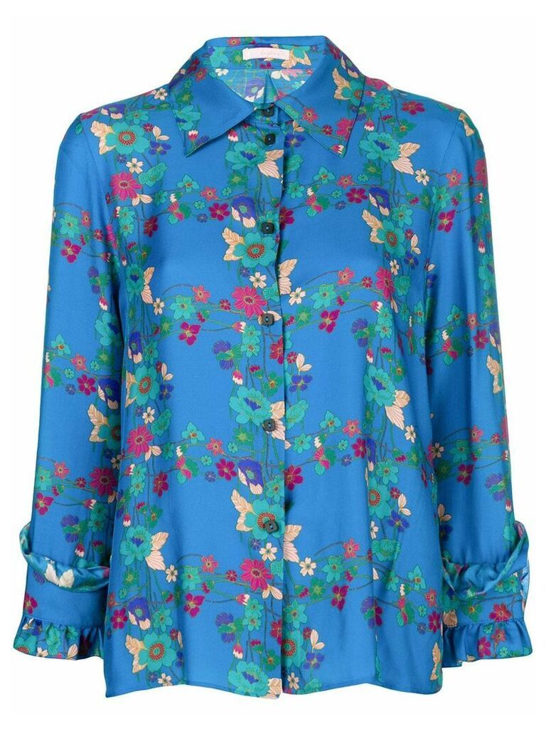 Kristina Ti floral print shirt - Blue