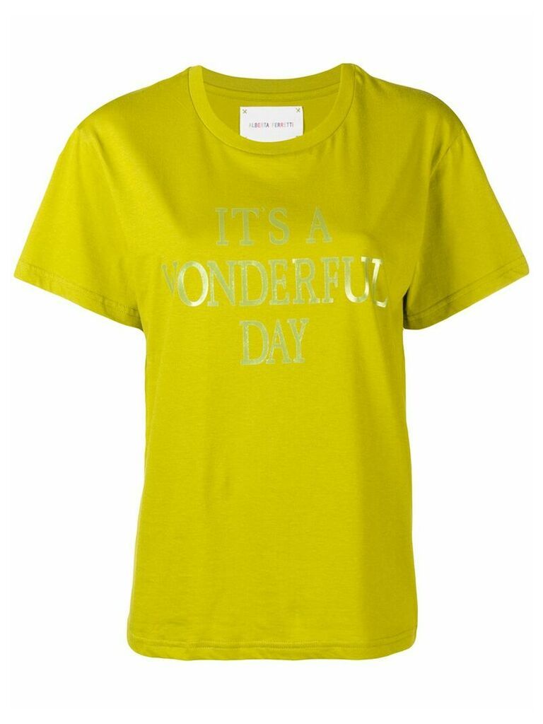 Alberta Ferretti I'ts a Wonderful Day T-shirt - Green