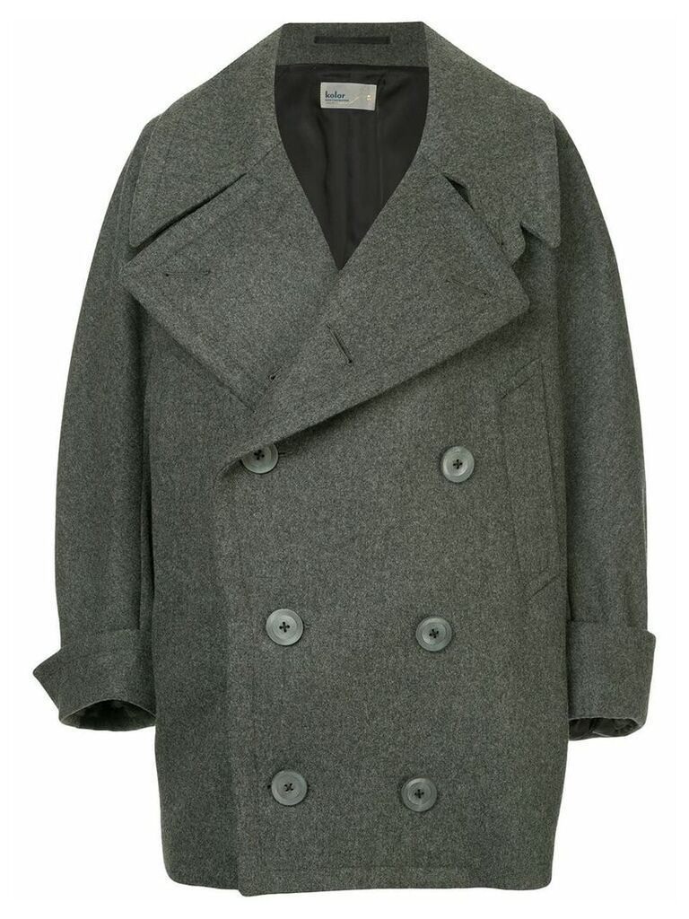 Kolor double breasted coat - Grey