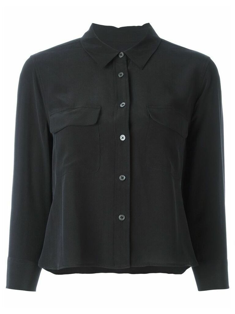 Equipment flap chest pockets shirt - Black