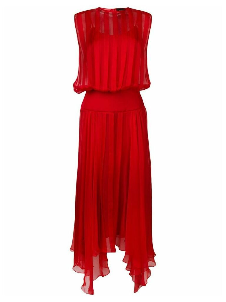 Irina Schrotter sleeveless pleated dress - Red