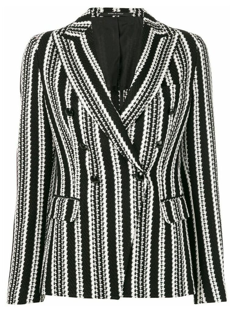 Tagliatore striped monochrome blazer - Black