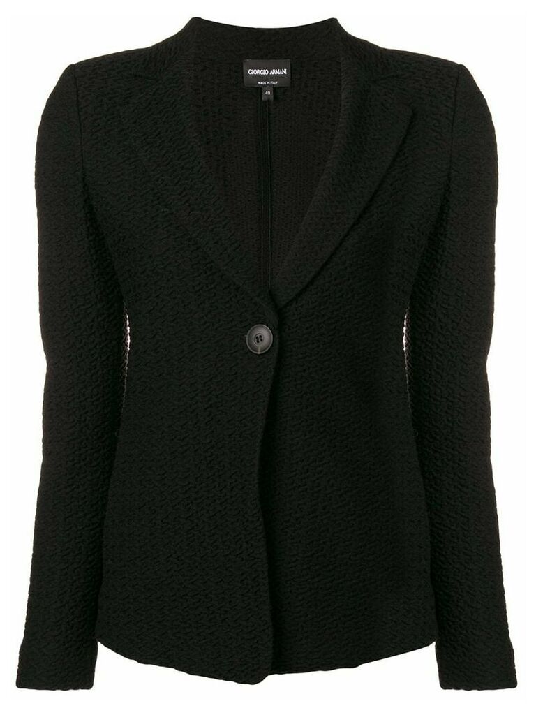 Giorgio Armani single button blazer - Black