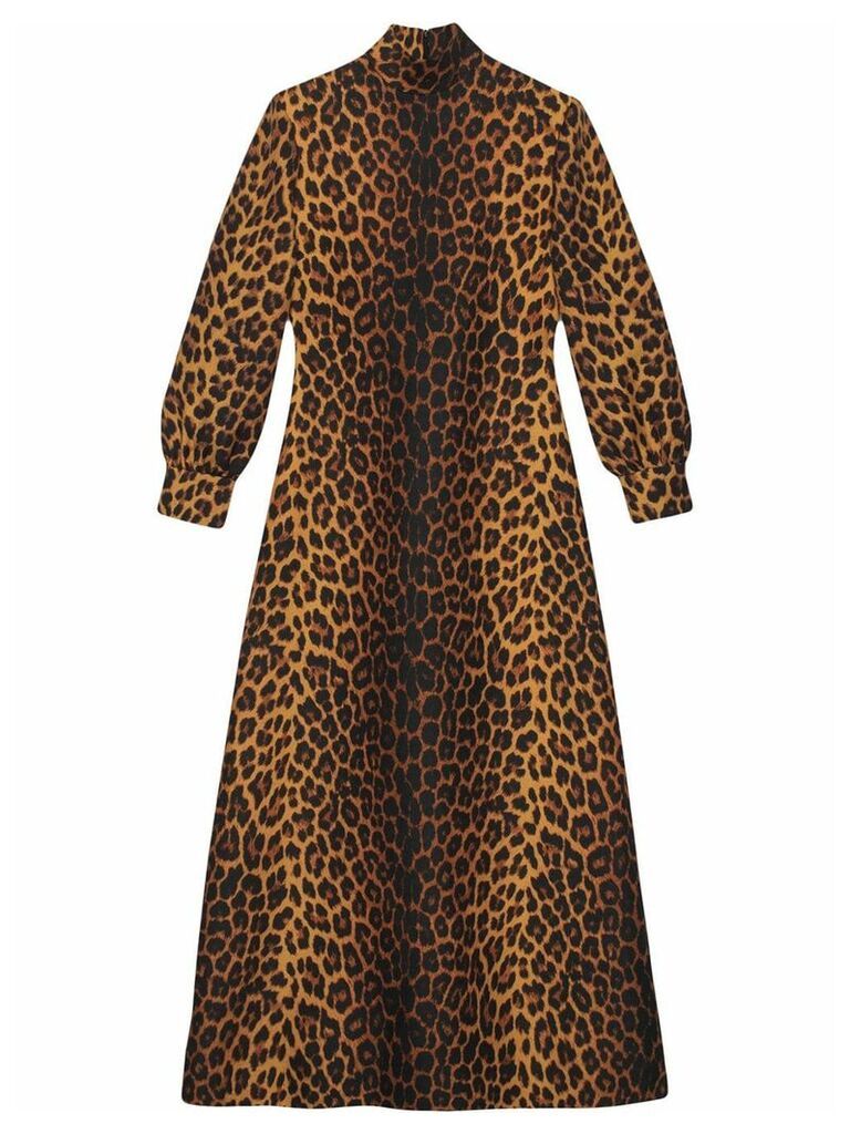 Gucci Leopard print wool dress - Black