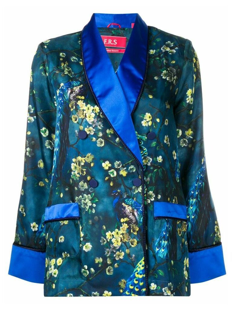 F.R.S For Restless Sleepers blossom print satin shirt - Blue