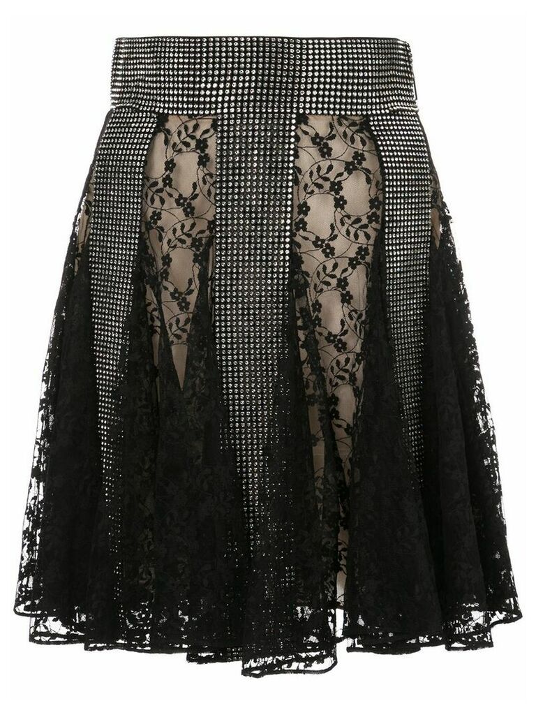 Christopher Kane mesh panel skirt - Black