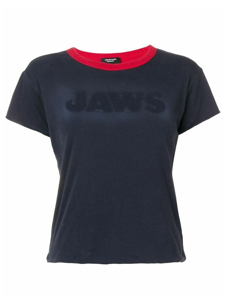 Calvin Klein 205W39nyc Jaws reversible cropped T-shirt - Blue