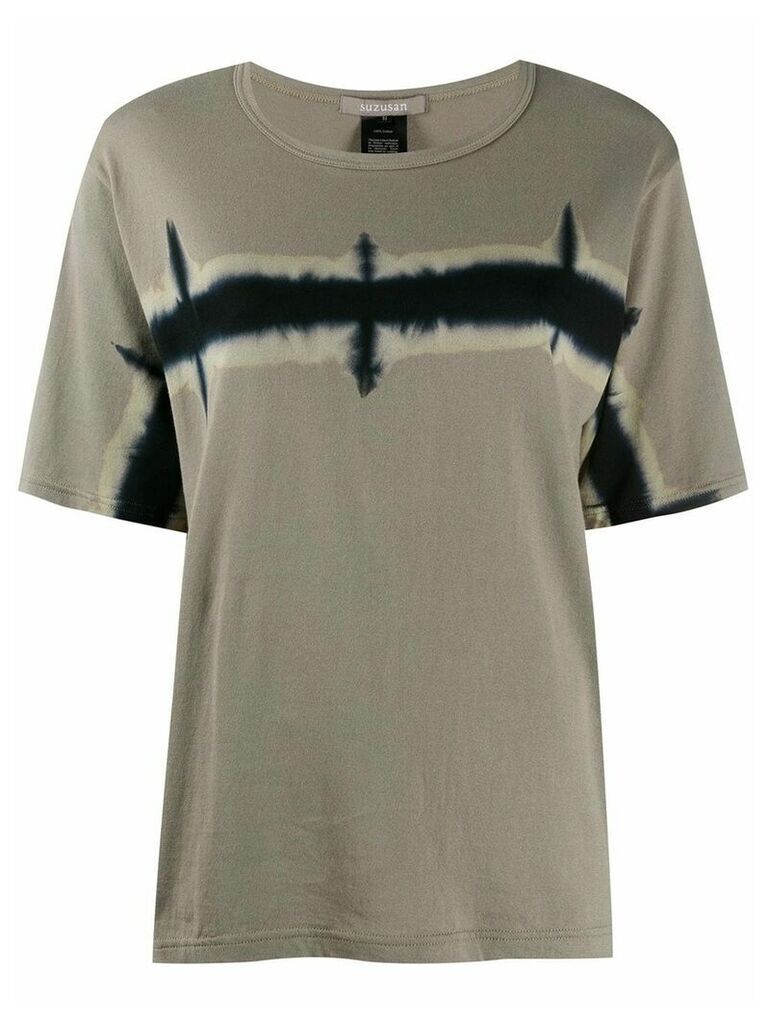 Suzusan horizon print T-shirt - Grey
