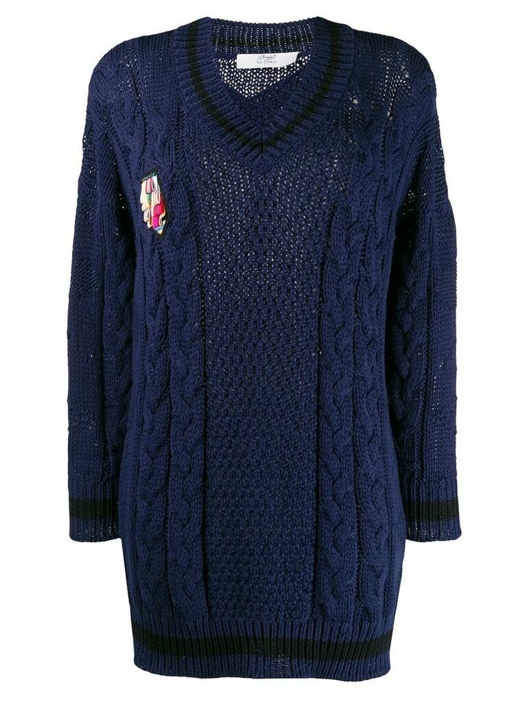 Mr & Mrs Italy chunky knit jumper - Blue