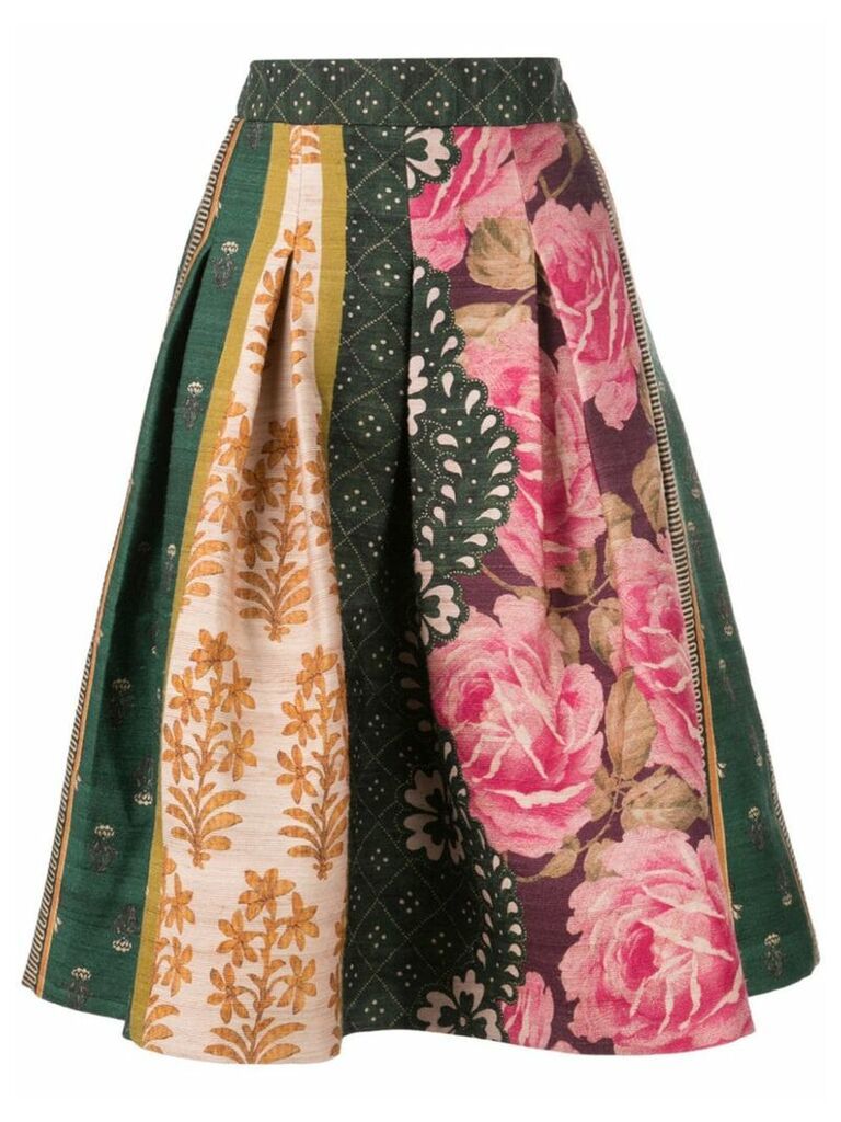 Oscar de la Renta floral print puffy skirt - Multicolour