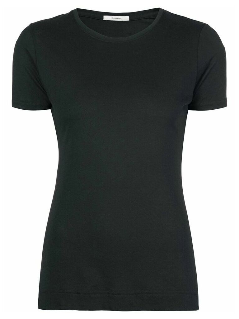 Adam Lippes crew neck logo printed T-shirt - Black