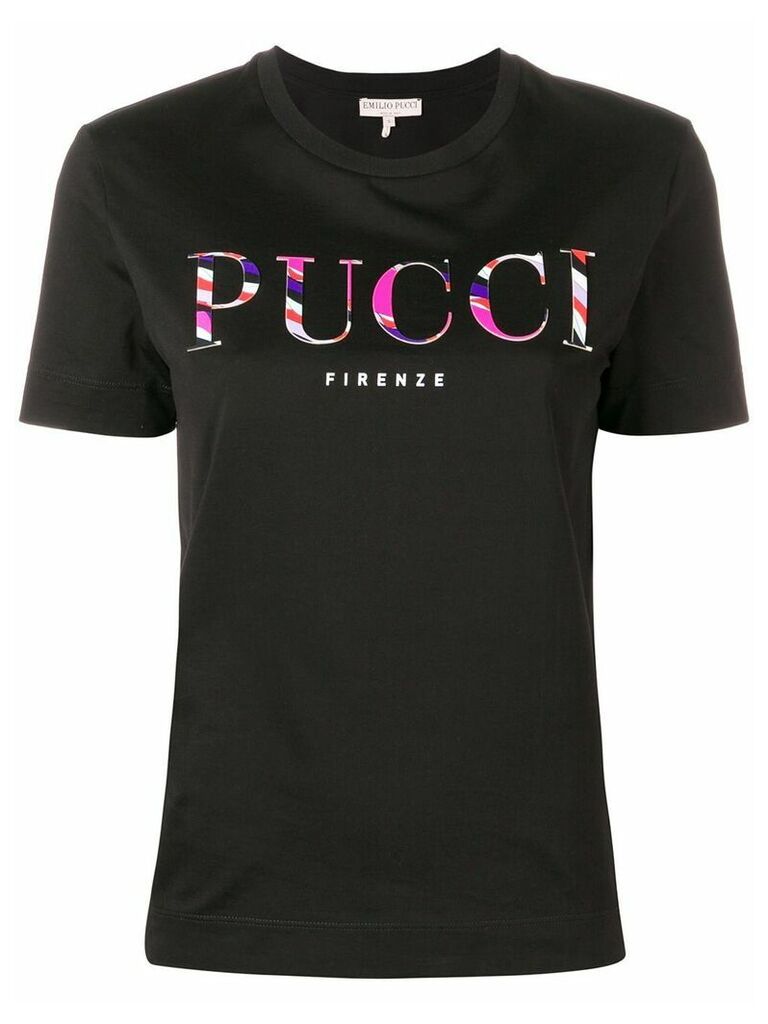 Emilio Pucci Burle Print Logo T-shirt - Black