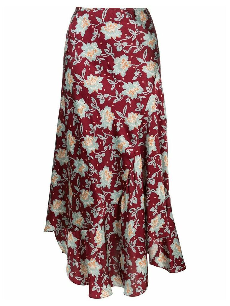 Chloé floral print midi skirt - Red