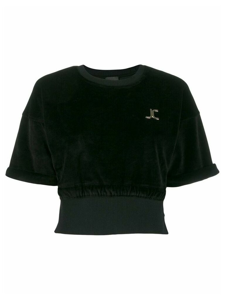 Just Cavalli cropped T-shirt - Black