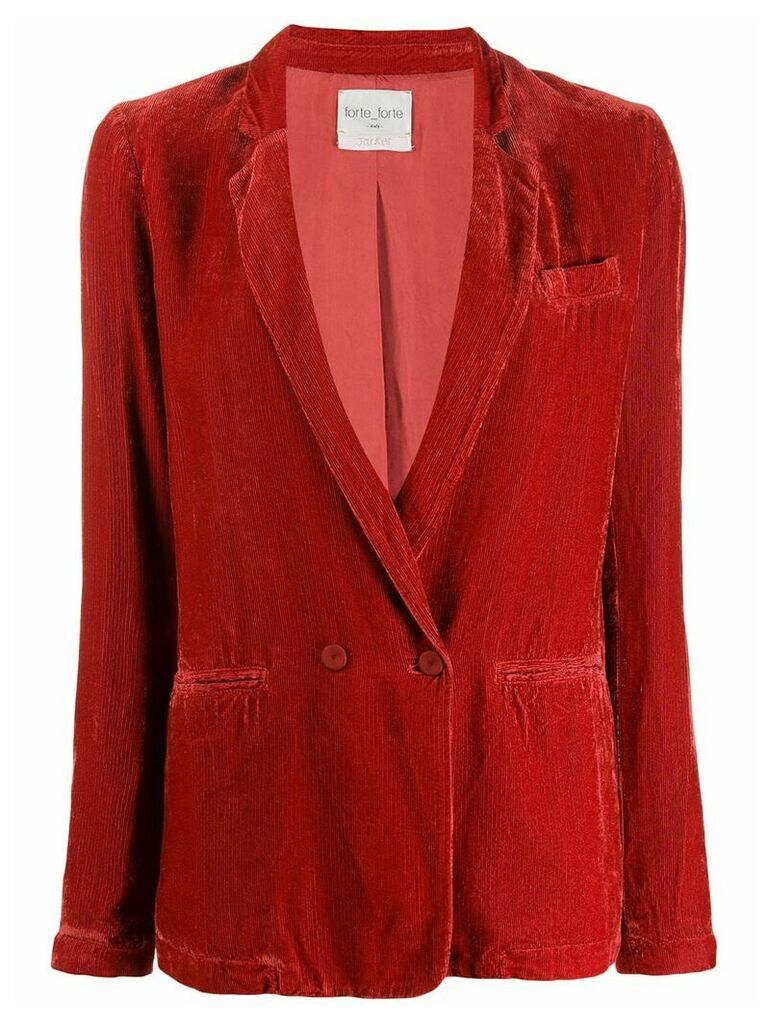 Forte Forte ribbed double-breasted blazer - Red
