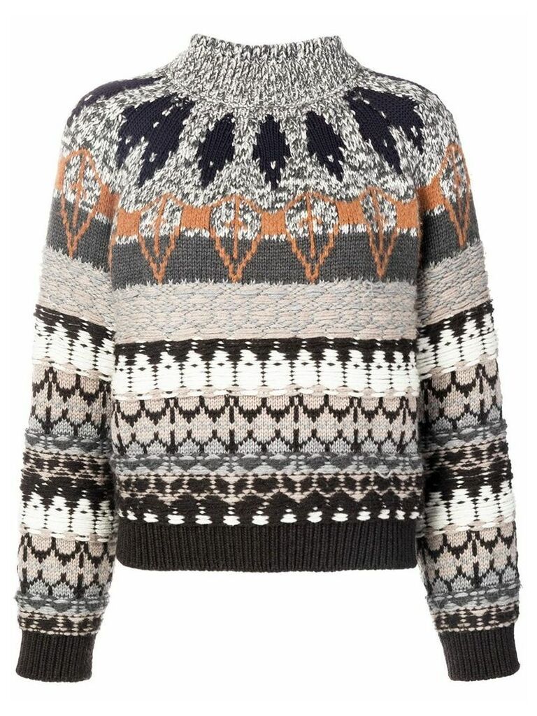 Stella McCartney festive-knit jumper - Grey
