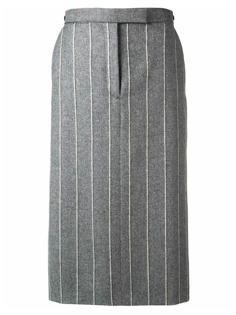 Thom Browne Shadow Stripe Low Rise Skirt - Grey