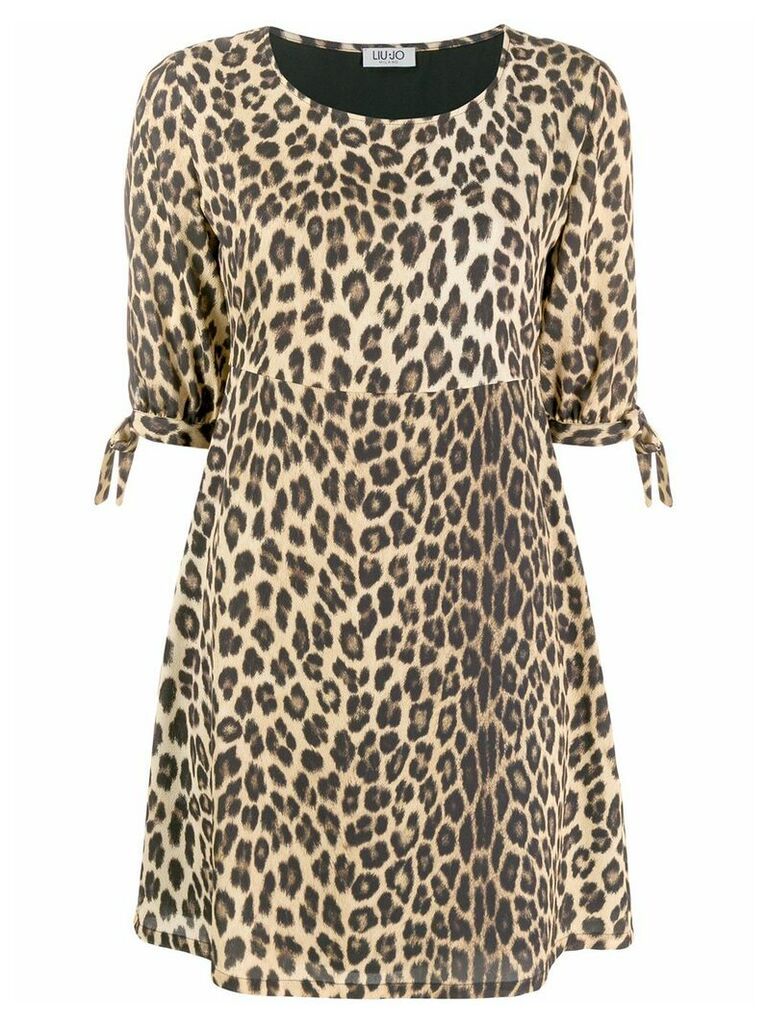 LIU JO leopard print dress - Brown