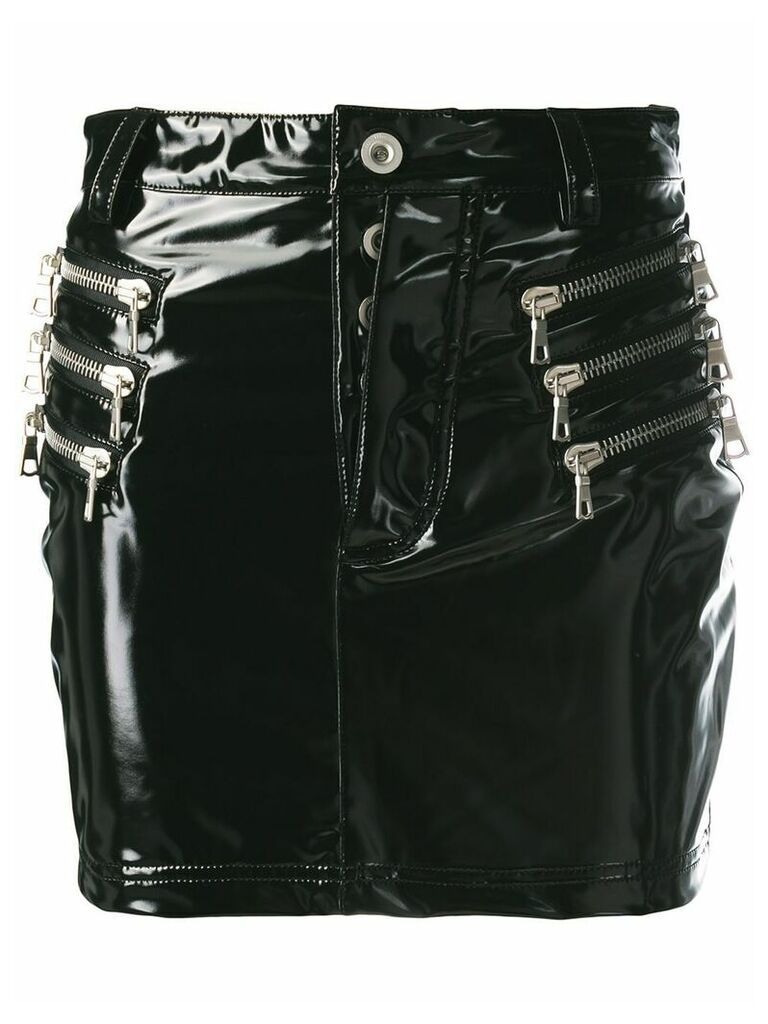 UNRAVEL PROJECT latex mini skirt - Black