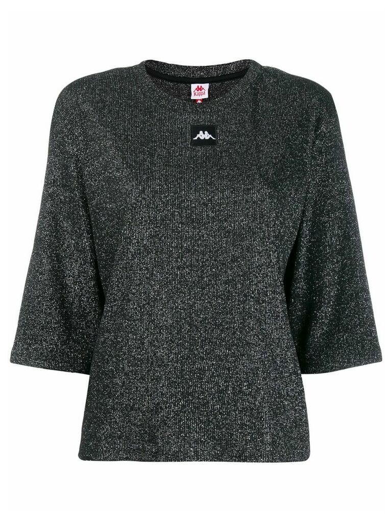 Kappa logo knitted top - Black