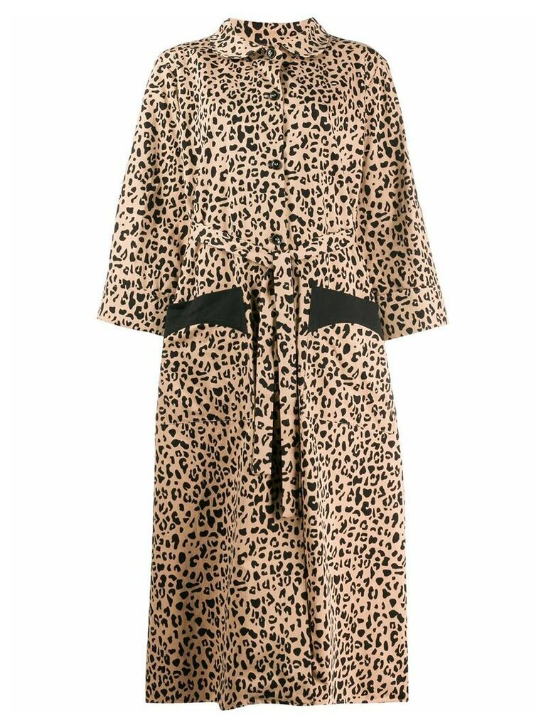 Baum Und Pferdgarten Anny leopard button coat - NEUTRALS