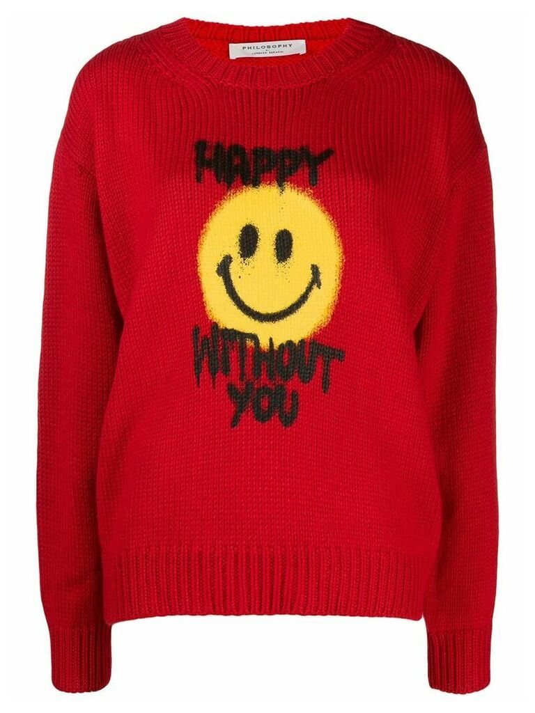Philosophy Di Lorenzo Serafini Happy Without You sweater - Red