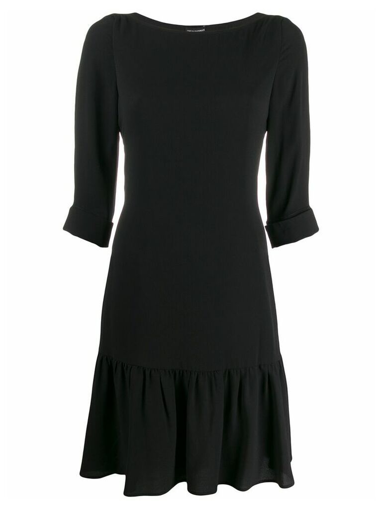 Emporio Armani drop-waist shift dress - Black