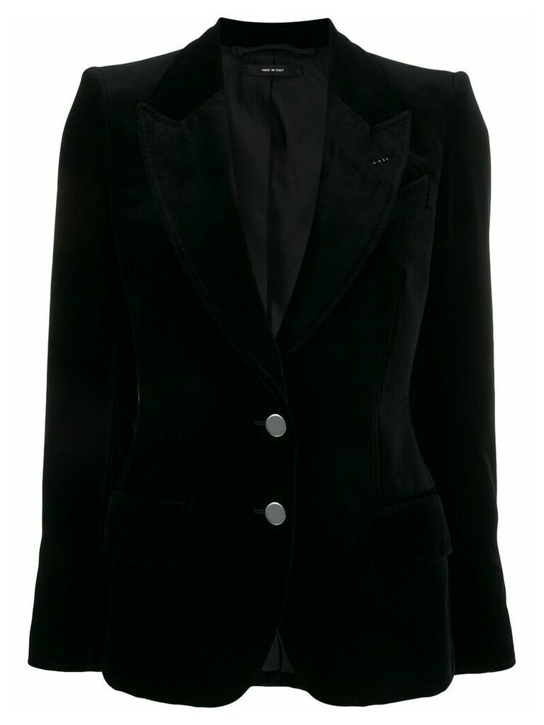 Tom Ford velvet two-button blazer - Black