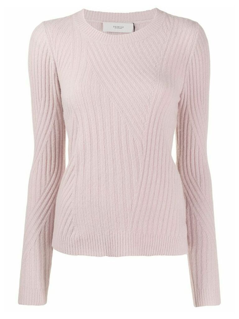 Pringle of Scotland travelling ribbed knit sweater - PINK