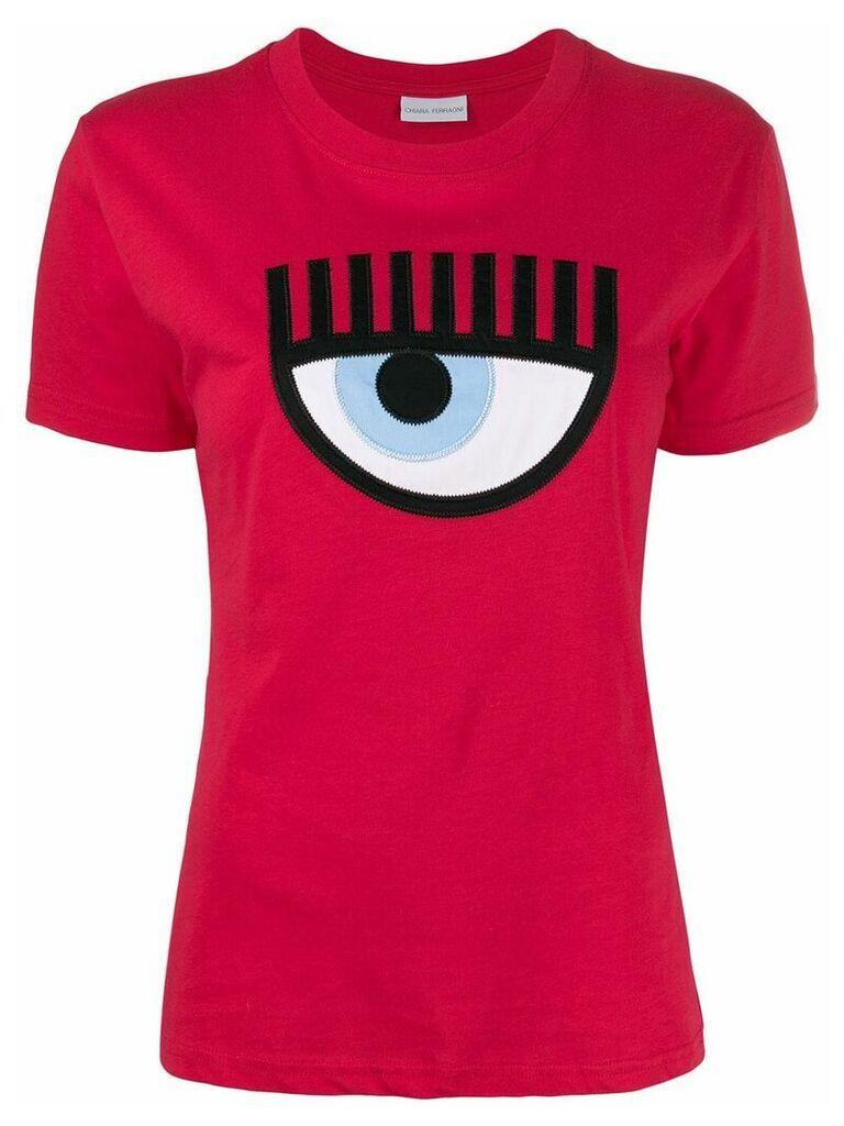 Chiara Ferragni eye appliqué T-shirt - Red