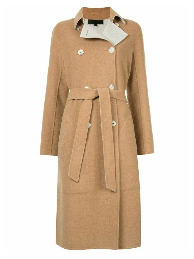 Rag & Bone belted double-breasted coat - Brown