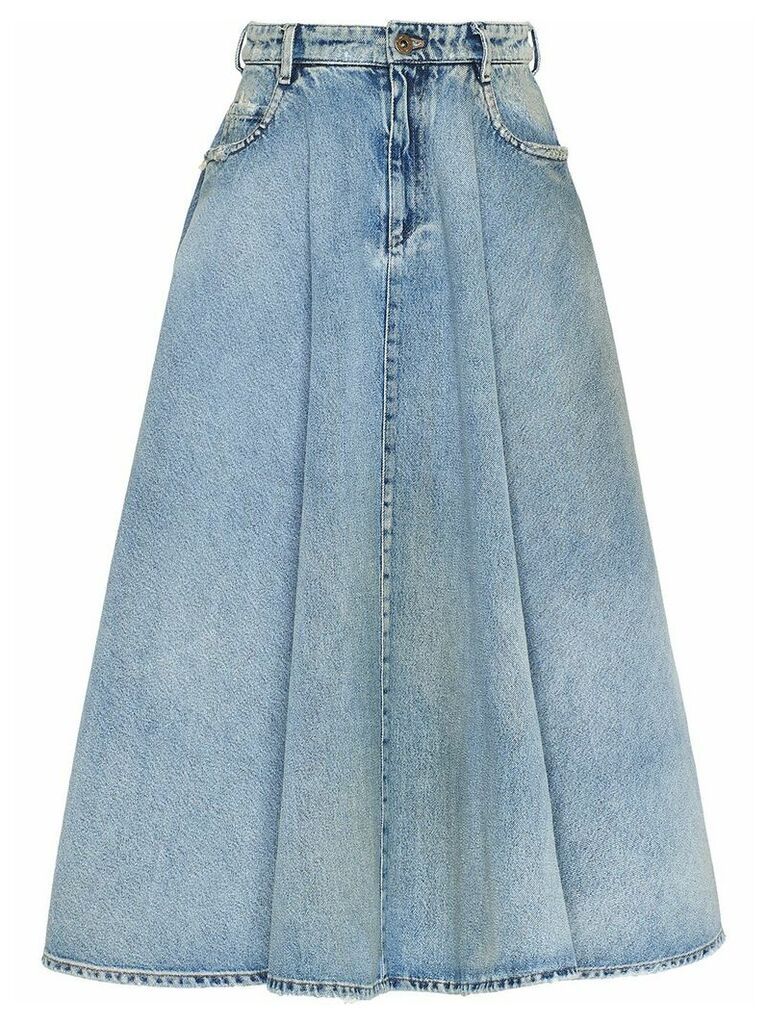 Miu Miu Iconic A-line skirt - Blue