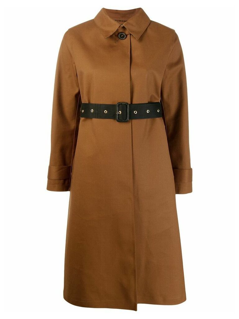 Mackintosh ROSLIN Brown Bonded Wool & Mohair Single Breasted Trench