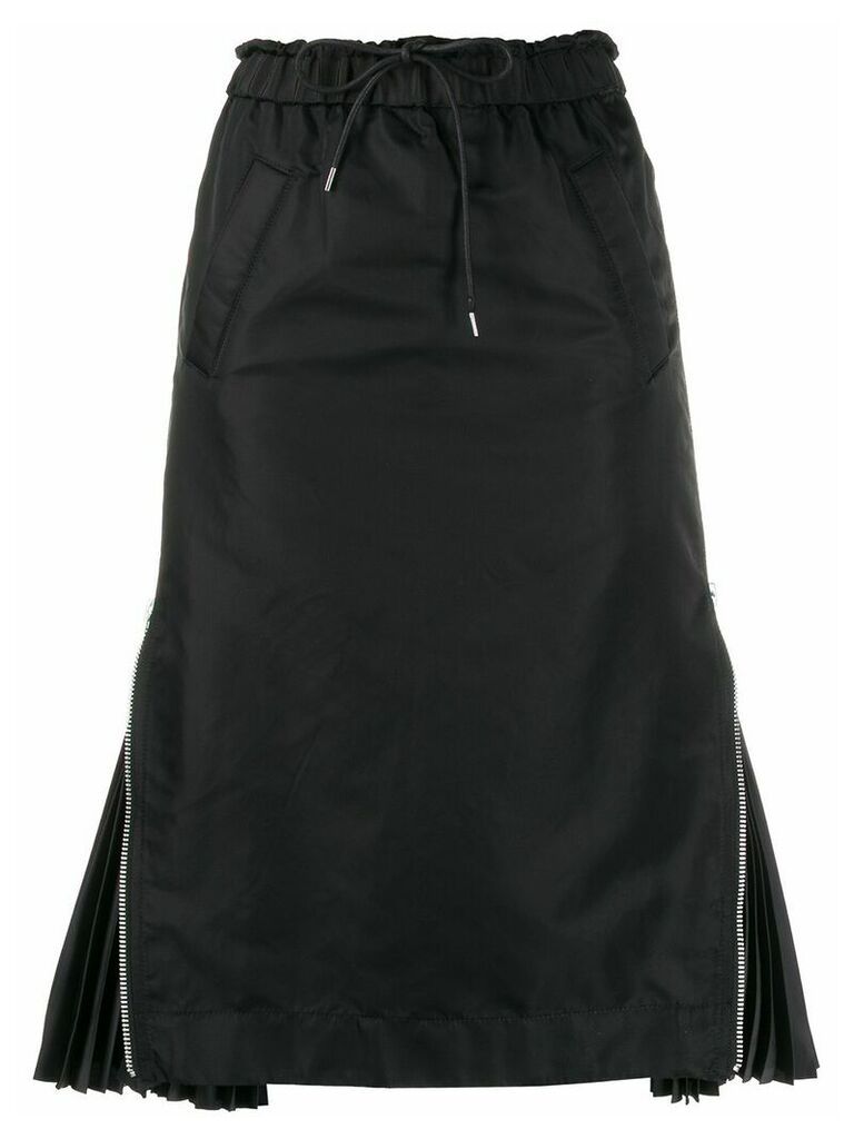 Sacai elasticated waist skirt - Black