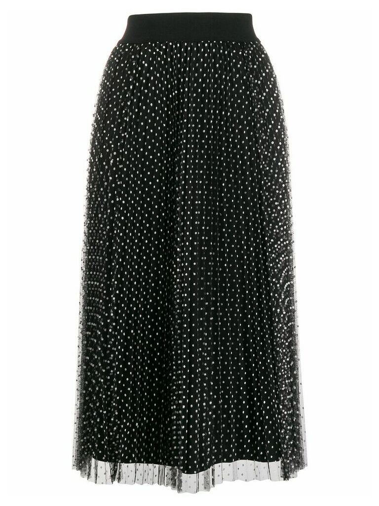 DKNY polka-dot pleated skirt - Black