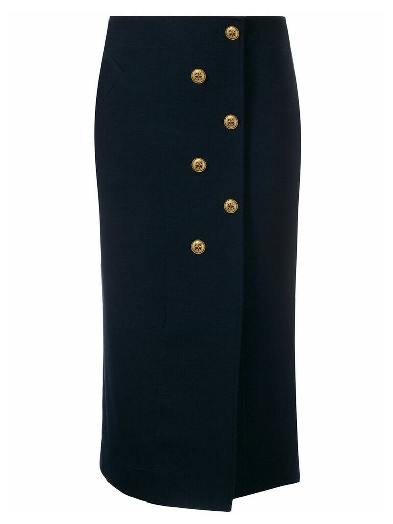 Givenchy 4G buttons fitted skirt - Blue
