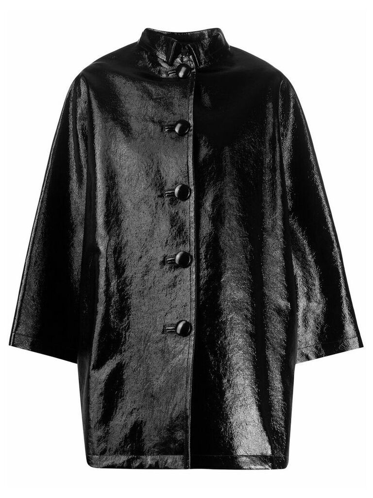 Balenciaga coated Opera coat - Black