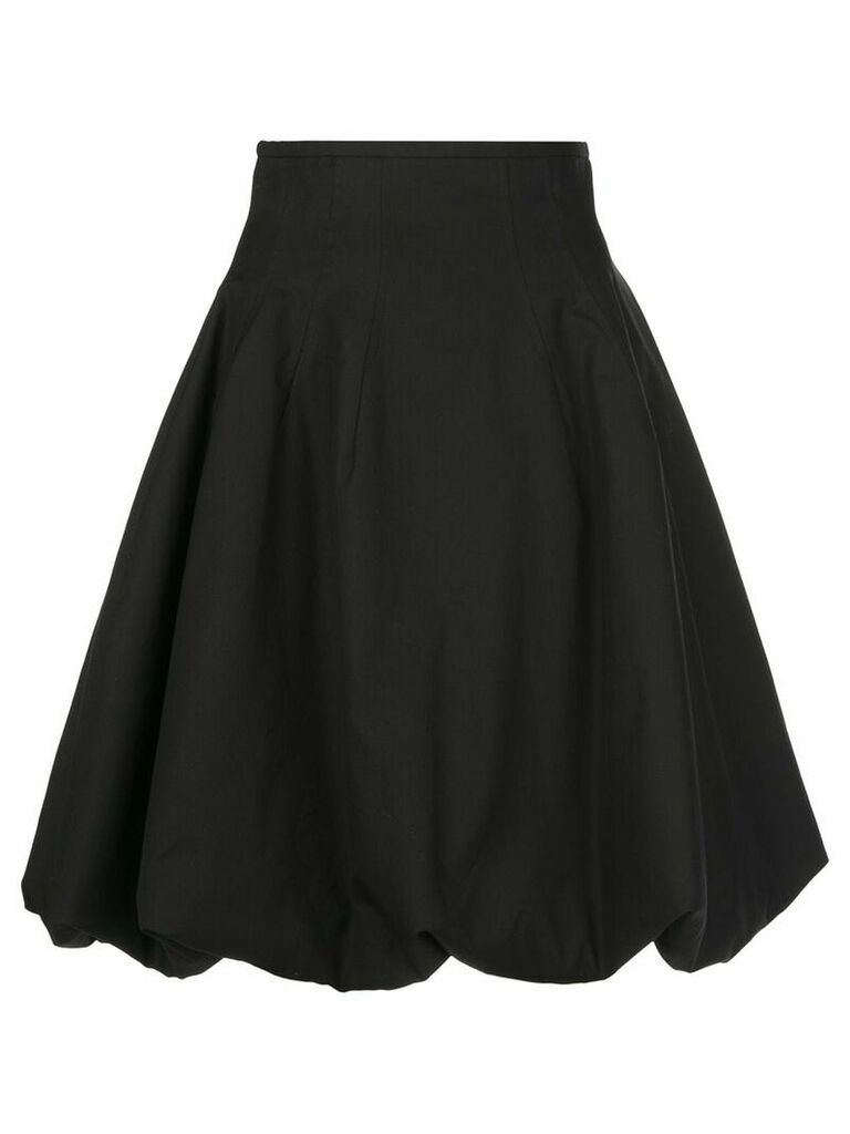 Khaite Tanya wrinkled A-line skirt - Black