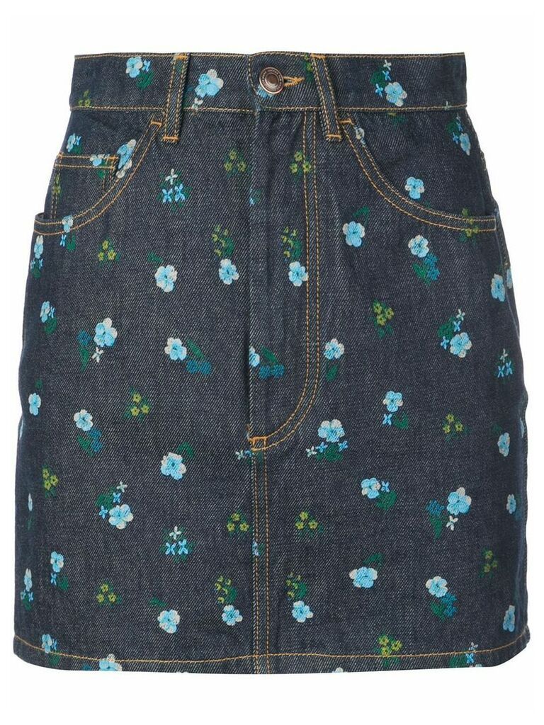 Marc Jacobs The Mini floral print skirt - Blue