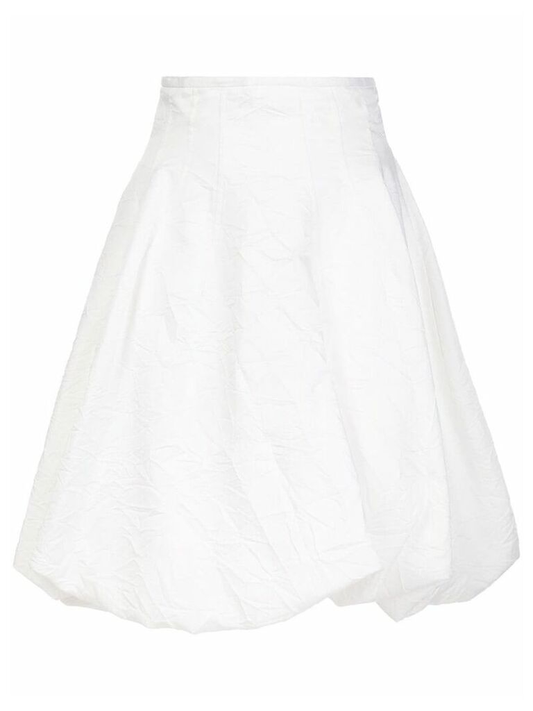 Khaite Tanya wrinkled A-line skirt - White