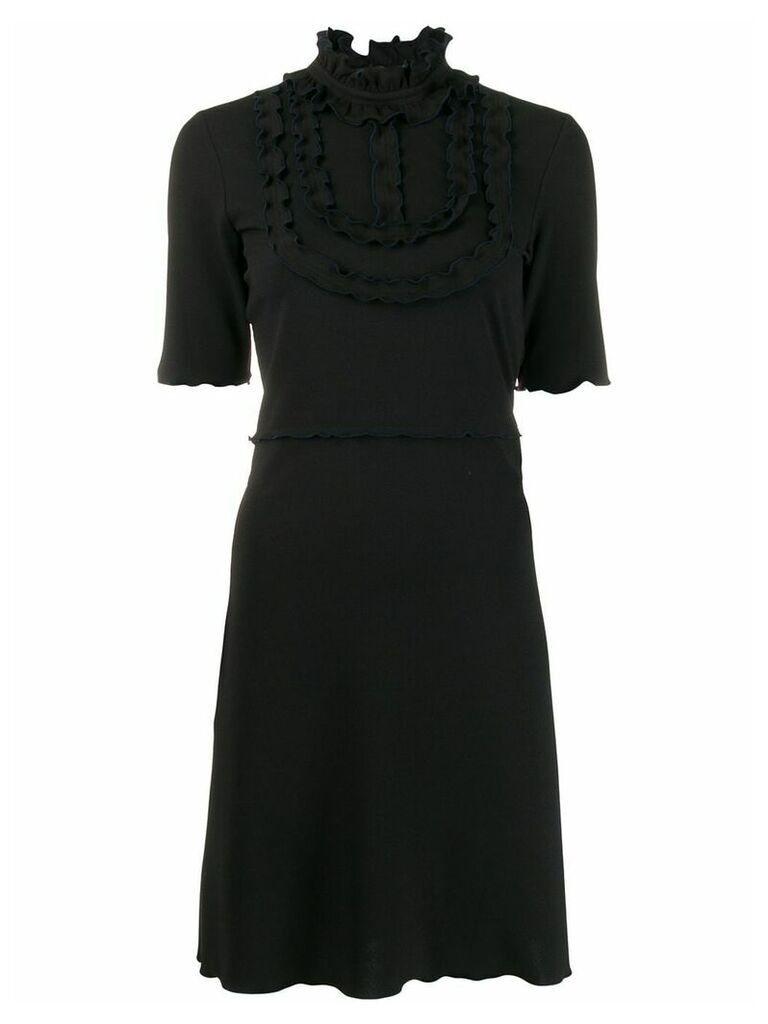 See by Chloé frill bib dress - Black