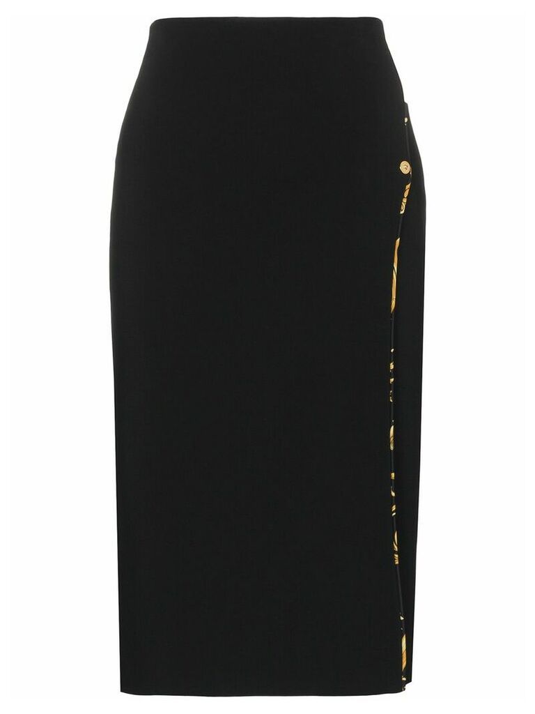 Versace spliced midi skirt - Black