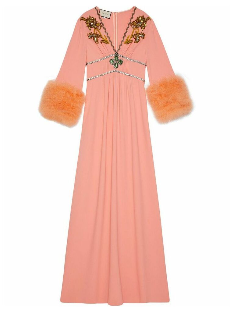 Gucci crystal-embellished evening dress - PINK
